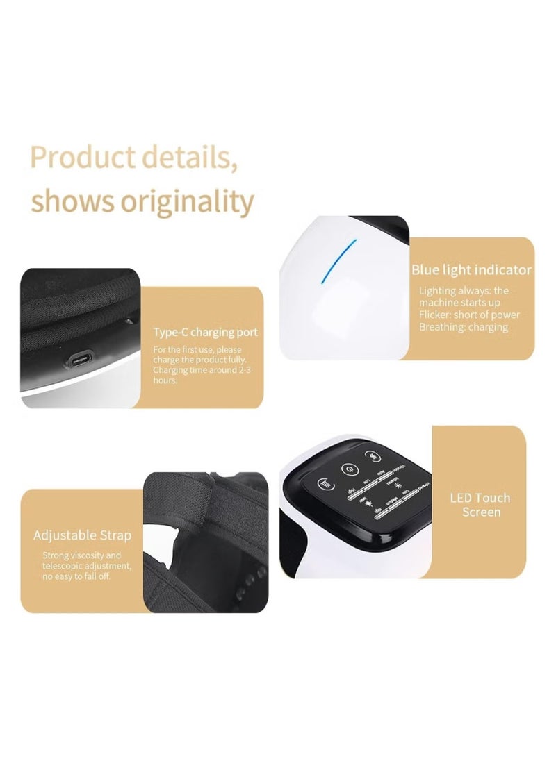 TIGER New Knee Massager with Heating & Vibration – Wireless, Rechargeable -- Large LED Screen Smart Knee Massage Device – Relieve Joint Pain, Swelling, Stiffness – Ideal for Knee Joint Therapy and Comfort  - Image 2
