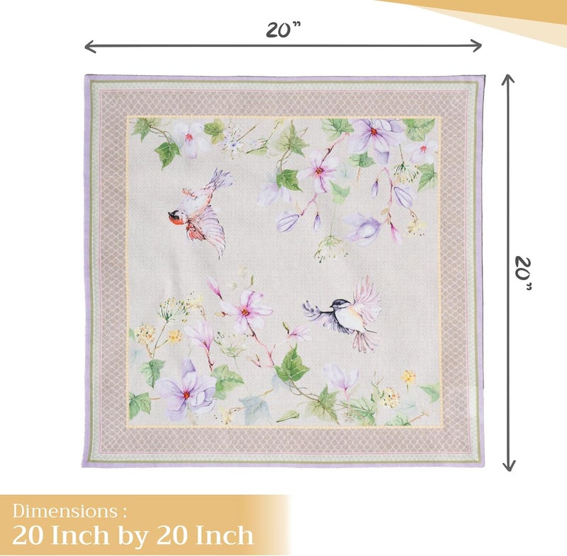 Maison d' Hermine Maison d Hermine Cloth Napkins Set of 4 100 Cotton Everyday Reusable Square Napkins Cloth Washable Dinner Party Wedding Restaurant SpringSummer Magnolia Mornings 20 x 20 - Image 4