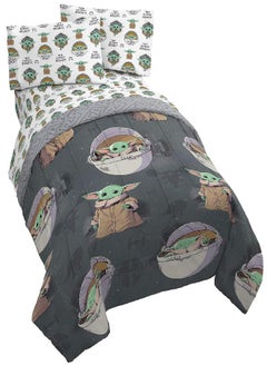 Jay Franco Star Wars The Mandalorian The Child 5 Piece Full Bed Set - Includes Reversible Comforter & Sheet Set - Bedding Features Baby Yoda - Super Soft Fade Resistant Microfiber - pzsku/Z31D3DEF4CEE4EB79D614Z/45/_/1693489751/29172bdf-20f1-40c6-95c0-b6b41a82c49c