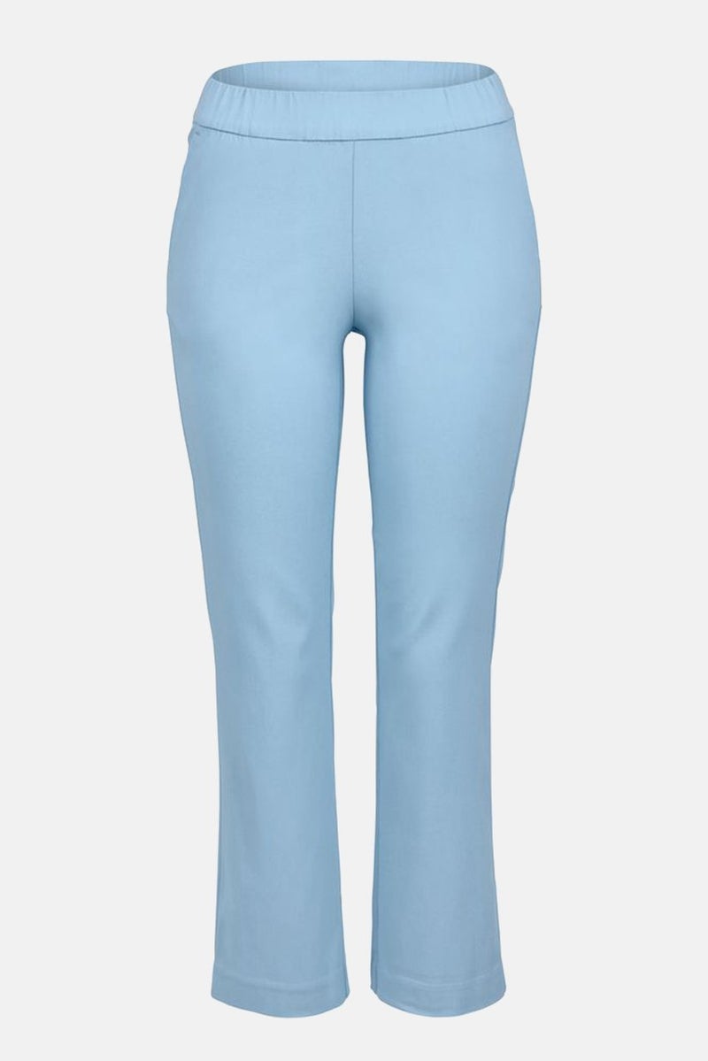 Tchibo Women Regular Fit Stretchable Trouser Pants, Light Blue - Image 3