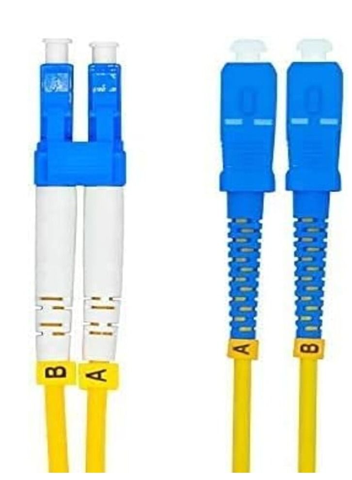 DKURVE LC to SC Duplex 9/125 Single-Mode Fiber Optic Cable Jumper Optical Patch Cord LC-SC (3M/10ft) - Image 3
