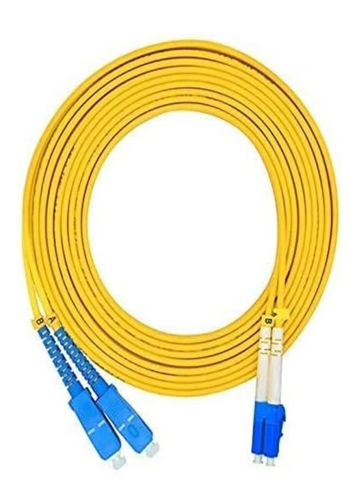 DKURVE LC to SC Duplex 9/125 Single-Mode Fiber Optic Cable Jumper Optical Patch Cord LC-SC (3M/10ft) - Image 4