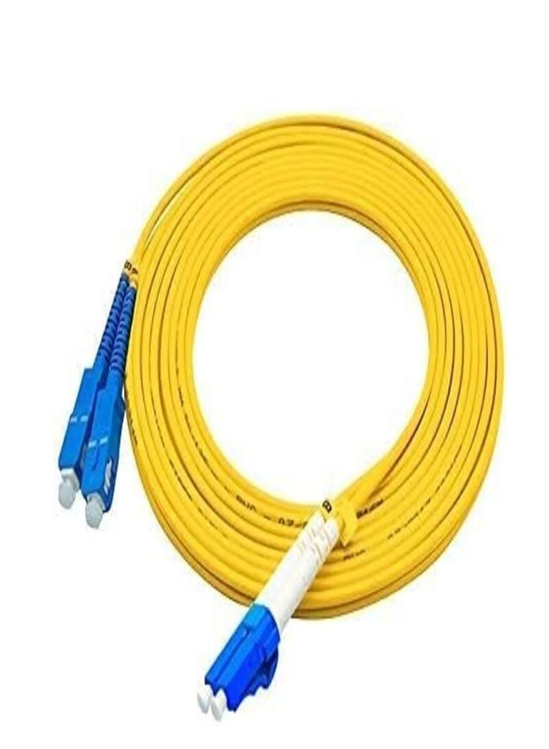 DKURVE LC to SC Duplex 9/125 Single-Mode Fiber Optic Cable Jumper Optical Patch Cord LC-SC (3M/10ft) - Image 2