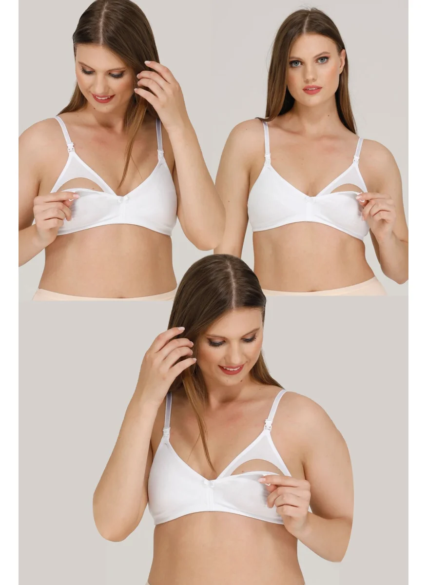Par Lingerie 3-Piece Nursing Bra White