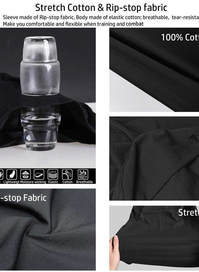 ReFire Gear Men's Military Tactical Military Combat Long Sleeve Slim Fit Camouflage Zipper 1/4, black / black, XL - Image 5