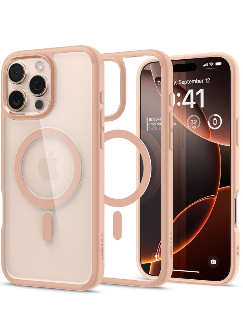 Spigen Ultra Hybrid MagFit for iPhone 16 Pro Case Cover with MagSafe (2024) Rose Titanium - Image 1