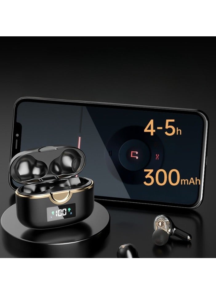 AROAQ Wireless Earbuds, Noise Cancellation Bluetooth In-ear Earphones, Clear Sound Dual Speaker Stereo T22tws Headset, (T22 Double Dynamic Speaker Black) - Image 2