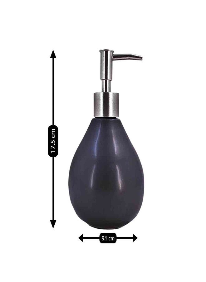 Kookee Ceramic Soap Dispenser with Pump for Kitchen, Bathroom, & Wash Basin, Designer Refillable for Liquid Handwash, Shampoo & Lotion, Leakproof, Set of 1 (8013) - Image 5