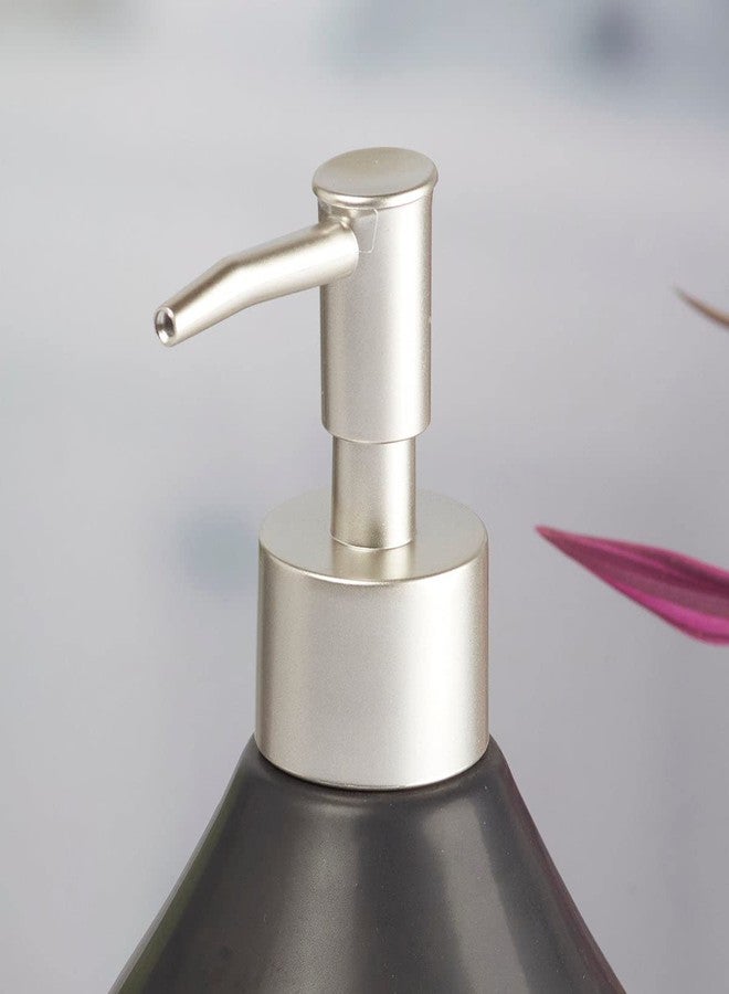 Kookee Ceramic Soap Dispenser with Pump for Kitchen, Bathroom, & Wash Basin, Designer Refillable for Liquid Handwash, Shampoo & Lotion, Leakproof, Set of 1 (8013) - Image 2