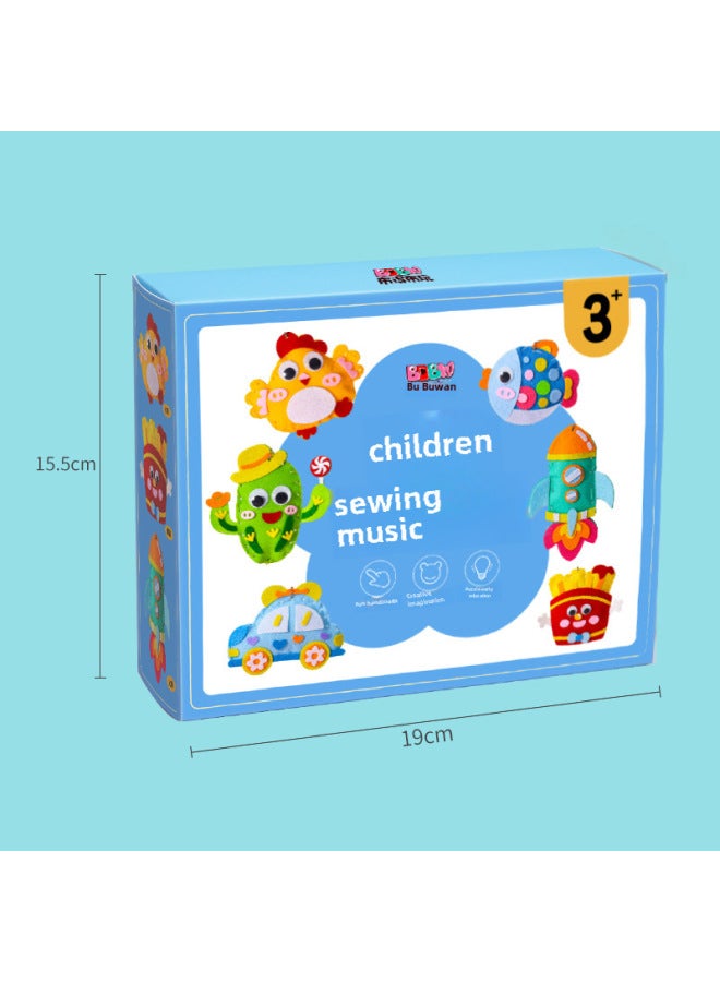 Children's Sewing Music Creative Handmade Diy Pendant Material Bag Non-woven Sewing Music Children's Day Gift-Color:Compact Box Style  - Image 5