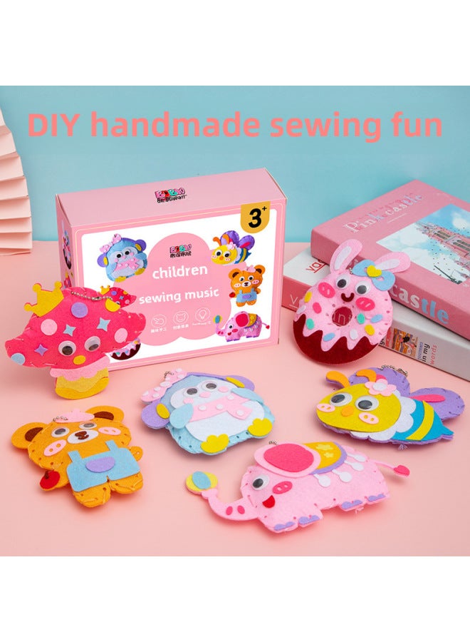 Children's Sewing Music Creative Handmade Diy Pendant Material Bag Non-woven Sewing Music Children's Day Gift-Color:Compact Box Style  - Image 2
