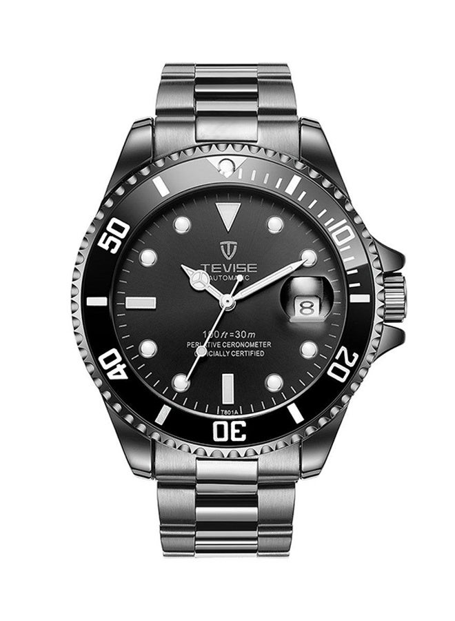 تيفيز ساعة ميكانيكية معدنية مضيئة للرجال ZS531807 - 43 مم - سوداء - Image 1