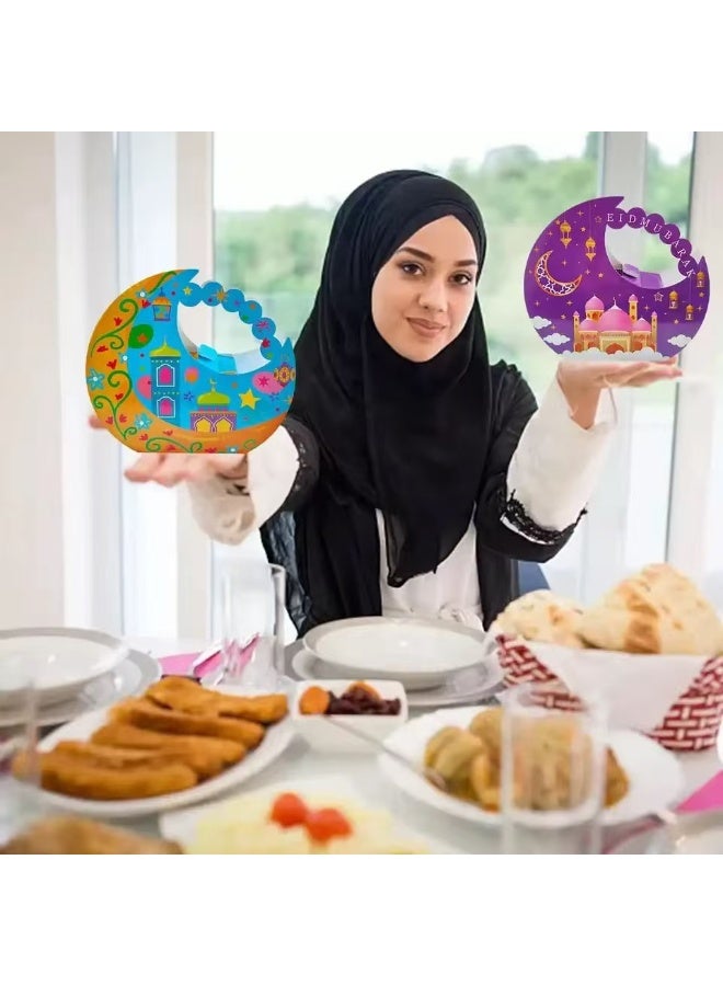 Genetic 16pcs Eid Mubarak Moon-Shape Paper Gift Box With Handle - Image 4