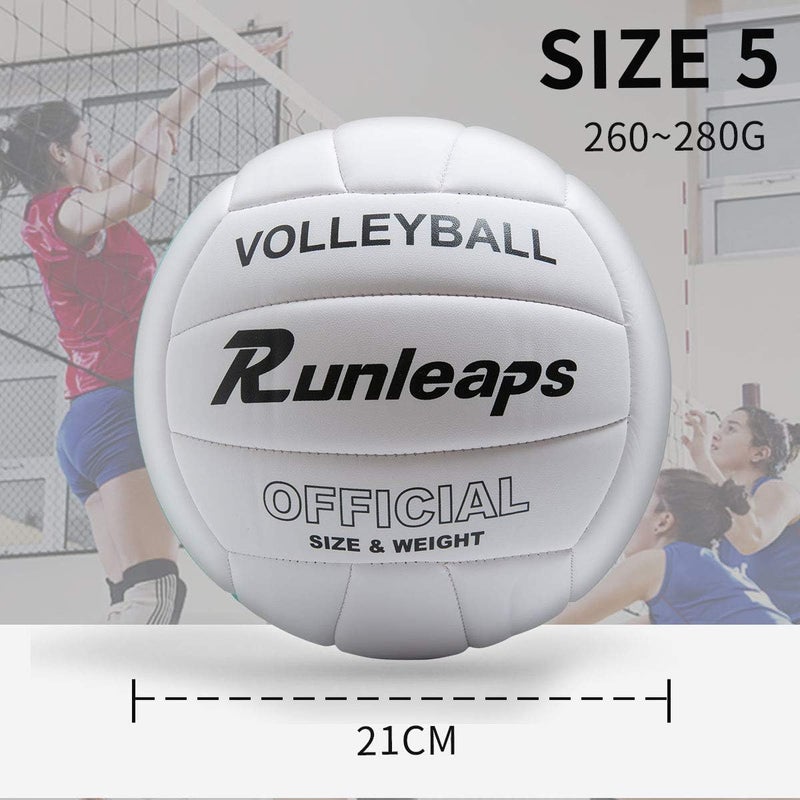 Runleaps Volleyball, Waterproof Indoor Outdoor Volleyball for Beach Game Gym Training (Official Size 5) - Image 4