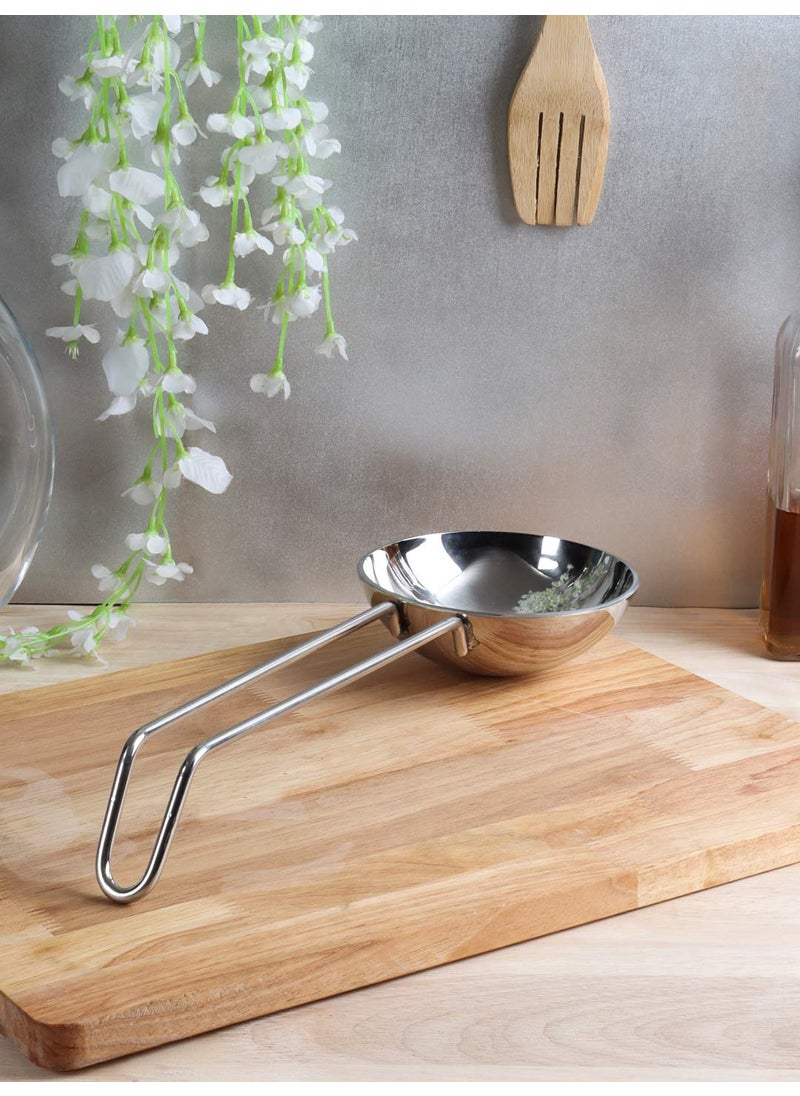 Incrizma Incrizma Stainless Steel Tadka pan with Long Handle, Spice Roasting Tadka Pan, Vagaria with Long Handle Frying Pan Spice Heating Pan (Thickness: 3 mm, Capacity: 300 ml)  - Image 3