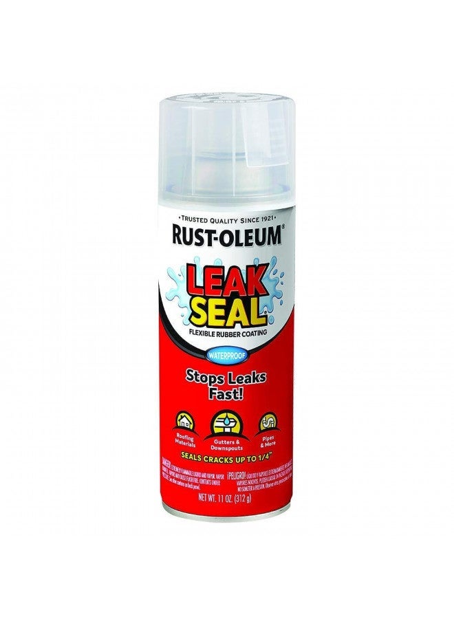 رست أوليوم رذاذ طلاء مطاطي مرن من Rust-Oleum 265495 LeakSeal، 11 أونصة، شفاف - Image 2