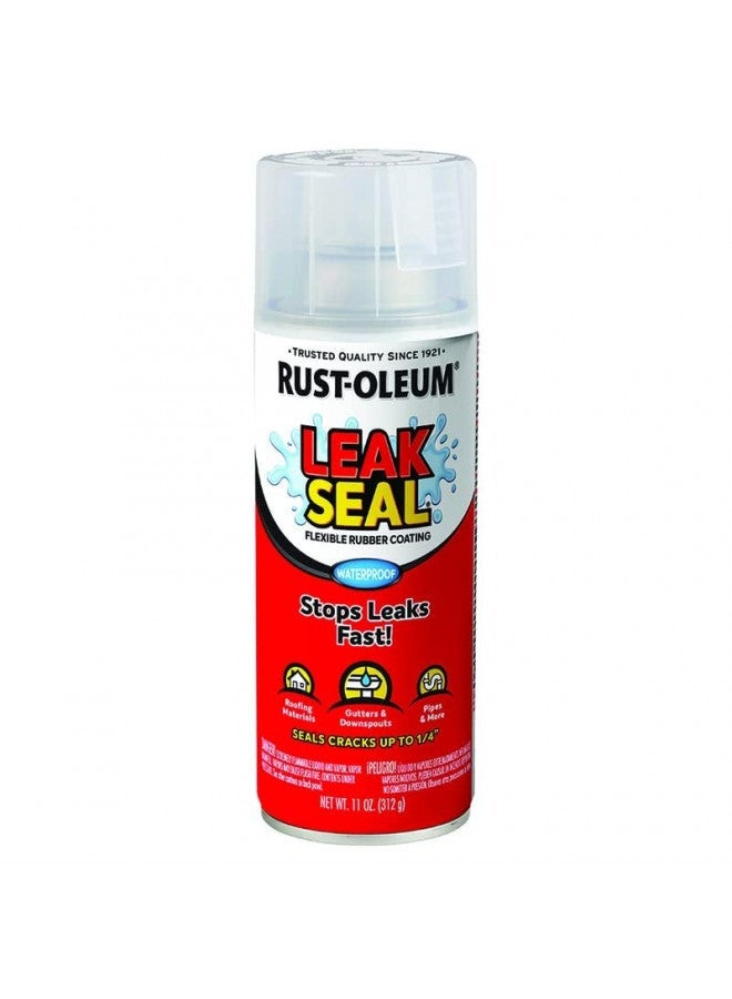 رست أوليوم رذاذ طلاء مطاطي مرن من Rust-Oleum 265495 LeakSeal، 11 أونصة، شفاف - Image 3