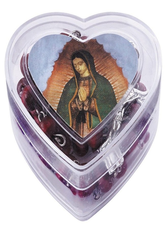 Trendzeen Libro Como Rezar El Rosario Catolico- How to Pray the Rosary Spanish, Rose Scented Our Lady Of Guadalupe Rosary, Heart Rosary Case, The Lord's Prayer Card | How To Pray The Rosary Pamphlet | 3 Items - Image 4