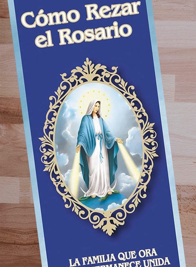 Trendzeen Libro Como Rezar El Rosario Catolico- How to Pray the Rosary Spanish, Rose Scented Our Lady Of Guadalupe Rosary, Heart Rosary Case, The Lord's Prayer Card | How To Pray The Rosary Pamphlet | 3 Items - Image 3
