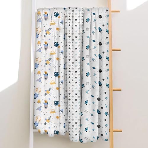 Mee Mee 100% Muslin Cotton Baby Swaddle Wrappers Set (PK-3)| Baby Towel| Soft, Quick-Drying & Highly Absorbent Blanket | Printed Mulmul Swaddle Cloth,Newborn Essentials (Multicolour, 120x100 cm) - Image 2