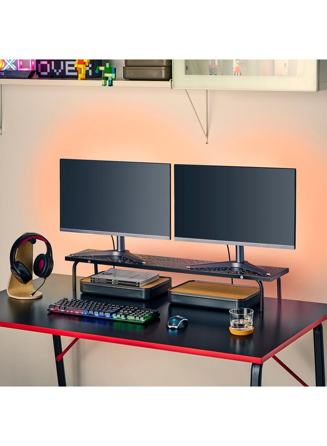 Zaboon Monitor Stand, Black, 97X19 Cm - Image 2