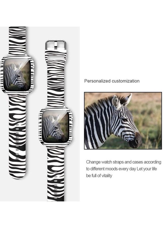 NIBEMINENT Watchband For Apple Watch Series 7 & 6 SE 5 4 Zebra - Image 2