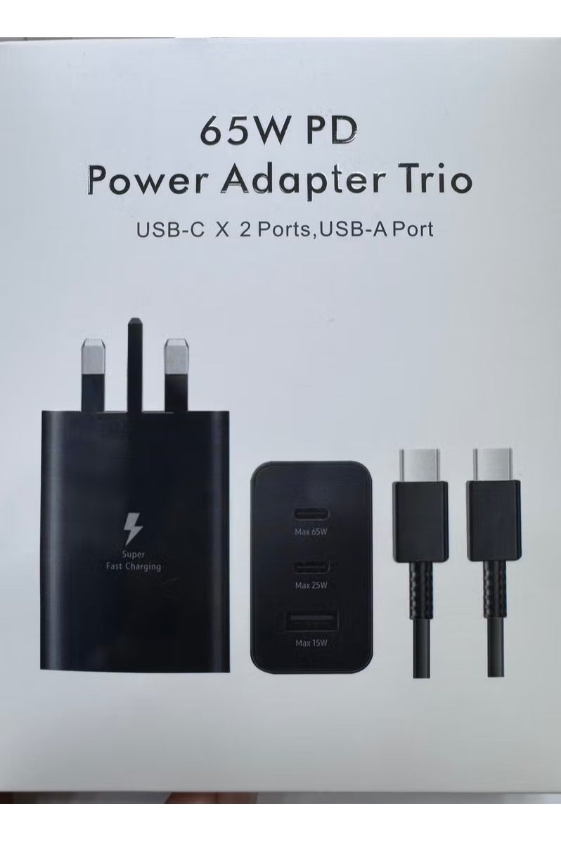 GLOBE GOODS 65W Trio Universal Power Adapter Black - Image 1