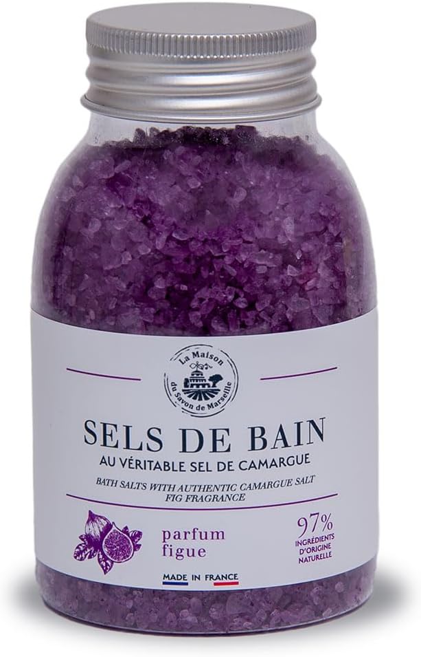 Maison du Savon de Marseille French Bath Salts Made with Camargue Salt Fig 300g