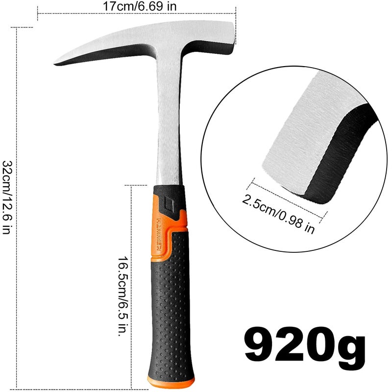 glorousamc Rock Pick Hammer-31oz Geology Hammer with Ergonomic Handle â€“ Stone Mason Hammer, Block Masonry Hammer with Pointed Tip & Shock Reduction Handle,Brick Tools, Masonry Tools - Image 3