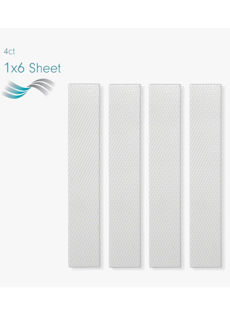 NewGel+ Silicone Strips for Scar Treatment Clear 4 Pieces 2.5 x 15.2 cm  - Image 1