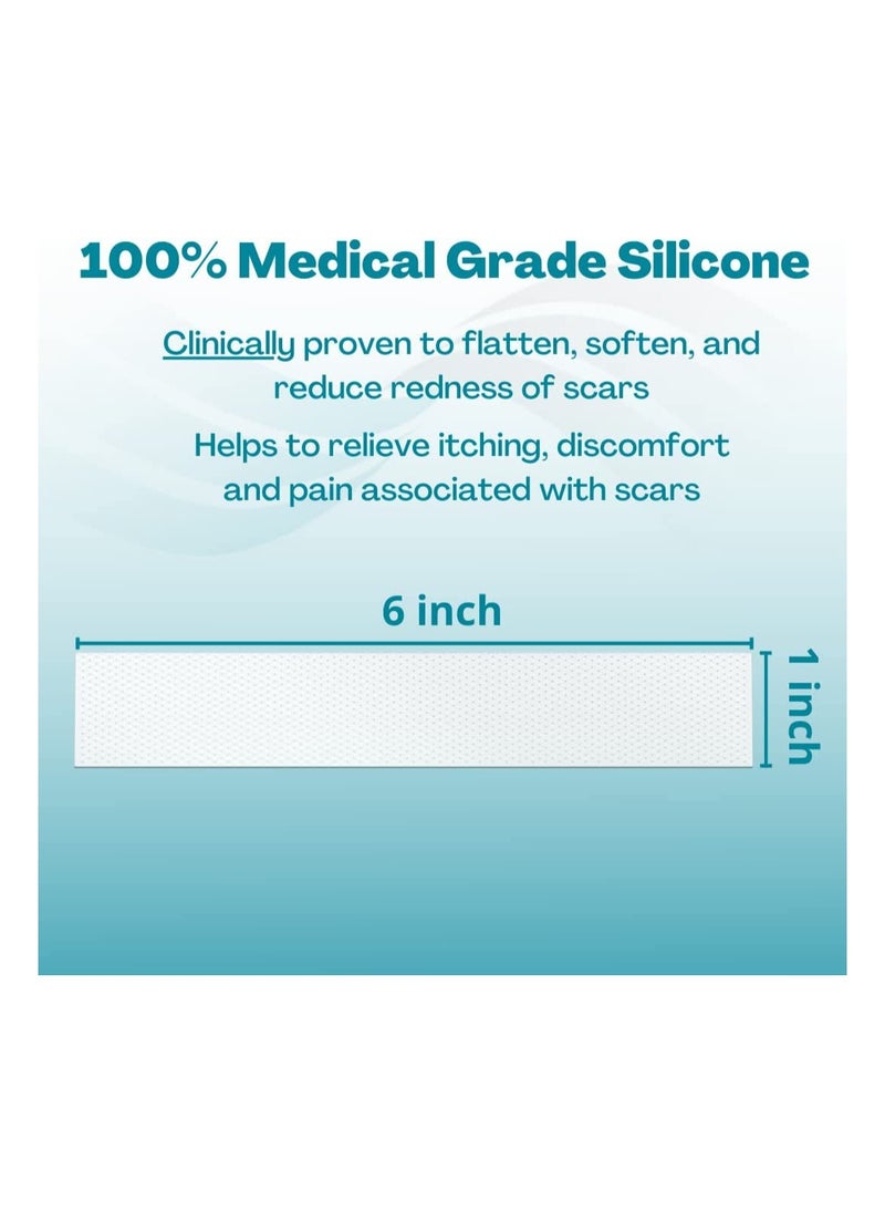 NewGel+ Silicone Strips for Scar Treatment Clear 4 Pieces 2.5 x 15.2 cm  - Image 3