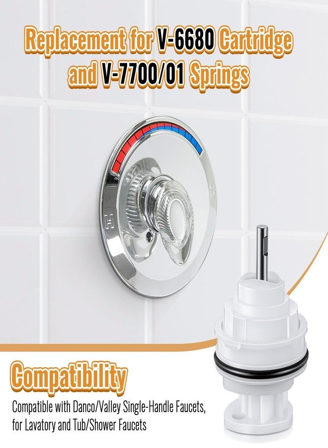 Enhon Shower Faucets Cartridge Replacement for V-6680 V-7700/01, Compatible with Danco/Valley Single Handle Faucets, Single Lever Cartridge Replacement for Lavatory and Tub/Shower Repair Kit - Image 2