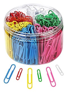 Excefore Paper Clips, 450 Pieces Colored Paperclips Clips Assorted Sizes, Medium 28mm and Jumbo Sizes 50mm, Office Clips for School Personal Document Organizing Professional Work  - Image 1