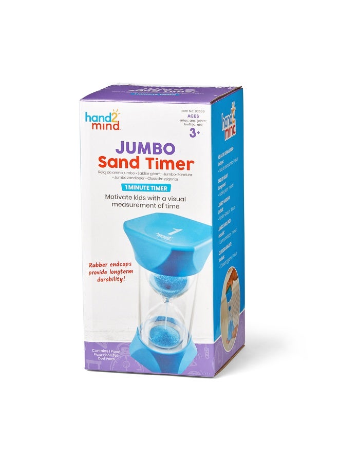 Learning Resources Jumbo Sand Timer (1-Minute, 15Cm X 7Cm, Green, Ages 3+) - Image 3