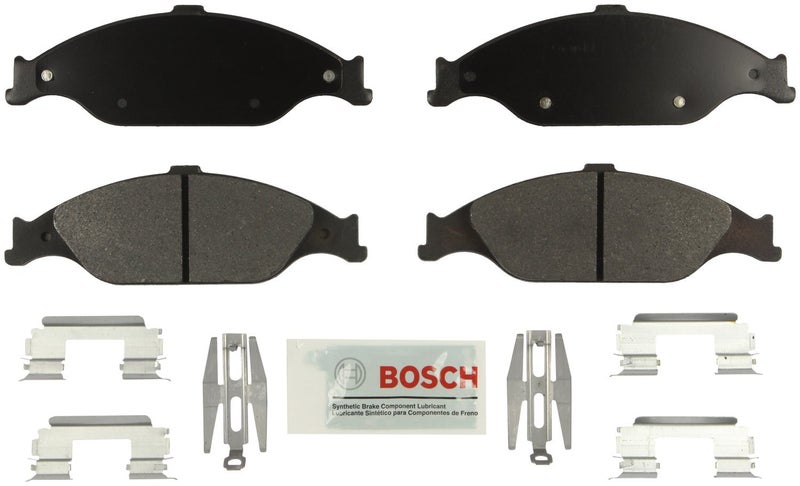 BOSCH BE804H Blue Ceramic Brake Pad Set With Hardware - Compatible With Select Ford Mustang; FRONT - Image 3