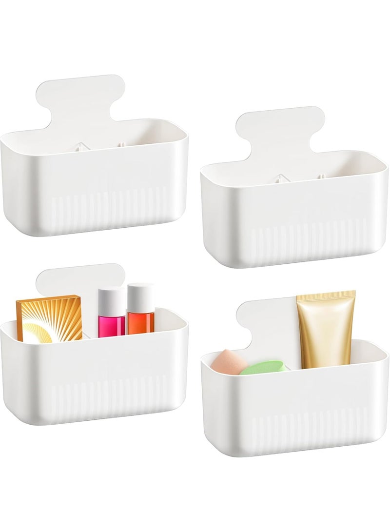 KASTWAVE Pack of 4 Kitchen Cabinet Door Storage Box, Wall Mounted Storage Box, Self-Adhesive Wall Mounted Storage Box, for Bathroom, Bedroom, Fridge, Cabinet (16.5 x 8 x 12.5cm, White)  - Image 1