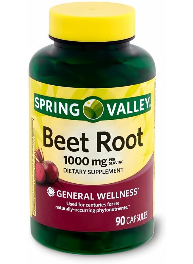 مكمل غذائي من جذر البنجر من Spring Health Valley، 1000 ملغ، 90 قرصًا + دليل الفيتامينات الخاص بك©