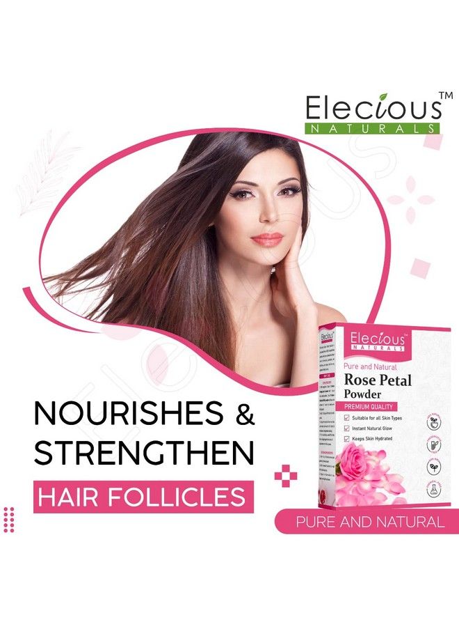 Elecious Pure Rose Petals Powder For Face Skin And Hair (200 Grams) ; Chemicalfree Preservative Free Nongmo No Artificial Color - Image 4