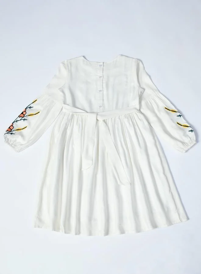 BELLA MODA Embroidered Cotton Dress