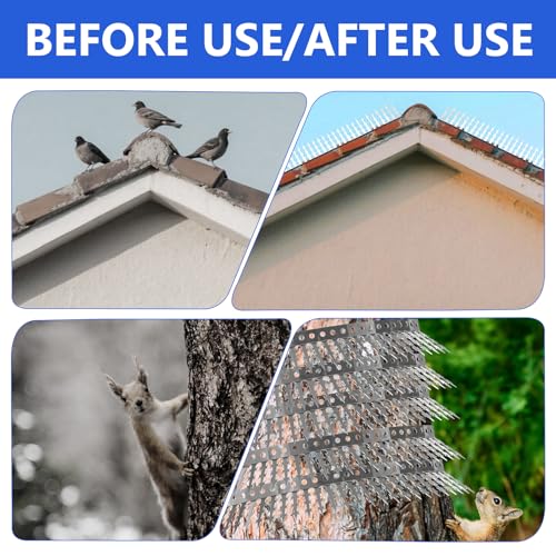 Bublador Bird Squirrel Spikes and Squirrel Proof Baffle,for Bird Feeders and Pole,Outside Fence,Wall,Tree,Drainpipes,Deterrent Effective Against Pigeons,Raccoons,Mice and Cats,40 inches - Image 5