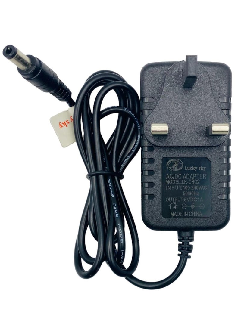 Lucky Sky DC 5V1A محول التيار المتردد محول امدادات الطاقة محول محول الطاقة الجدار تهمة محول للاستخدام المنزلي المهني، أسود. (5 فولت 1 أمبير) - Image 1