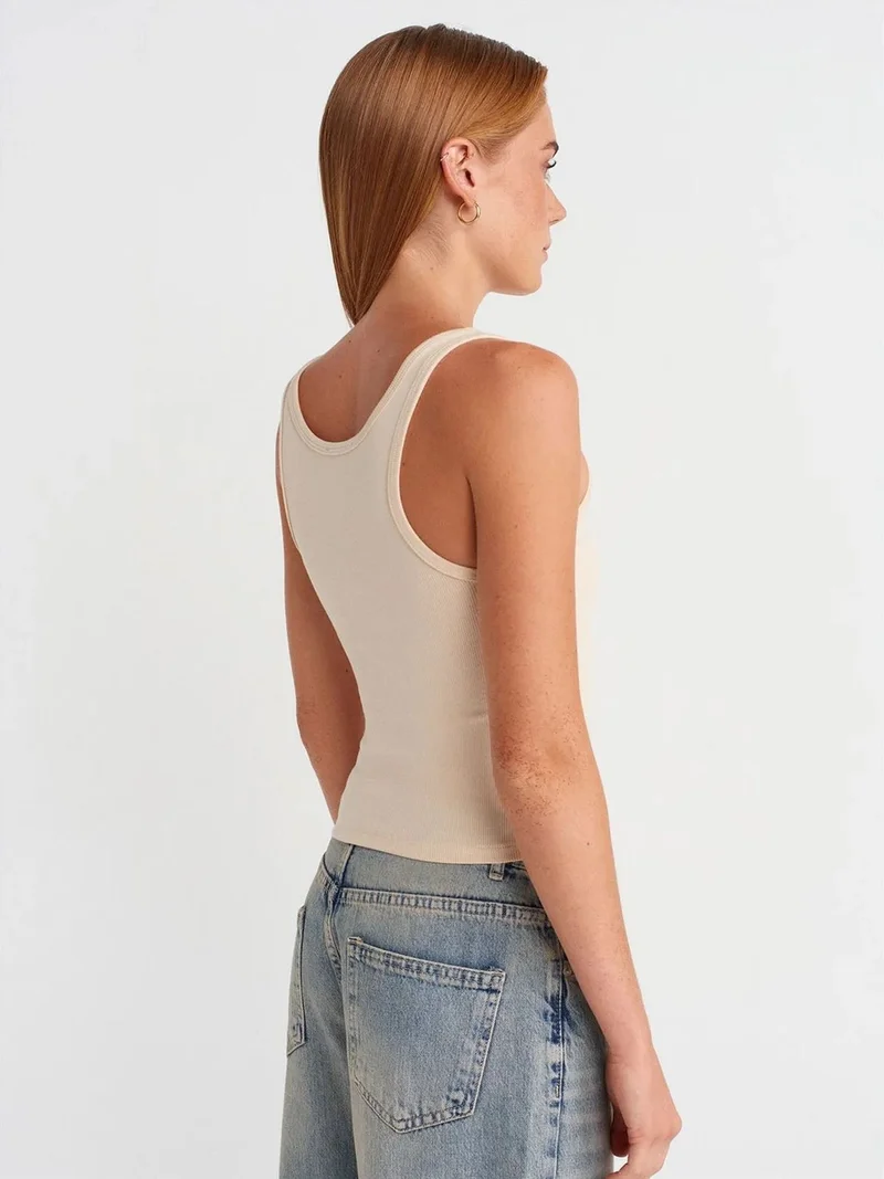 ديلفين Dilvin Slim Fit Crop Cami Blouse