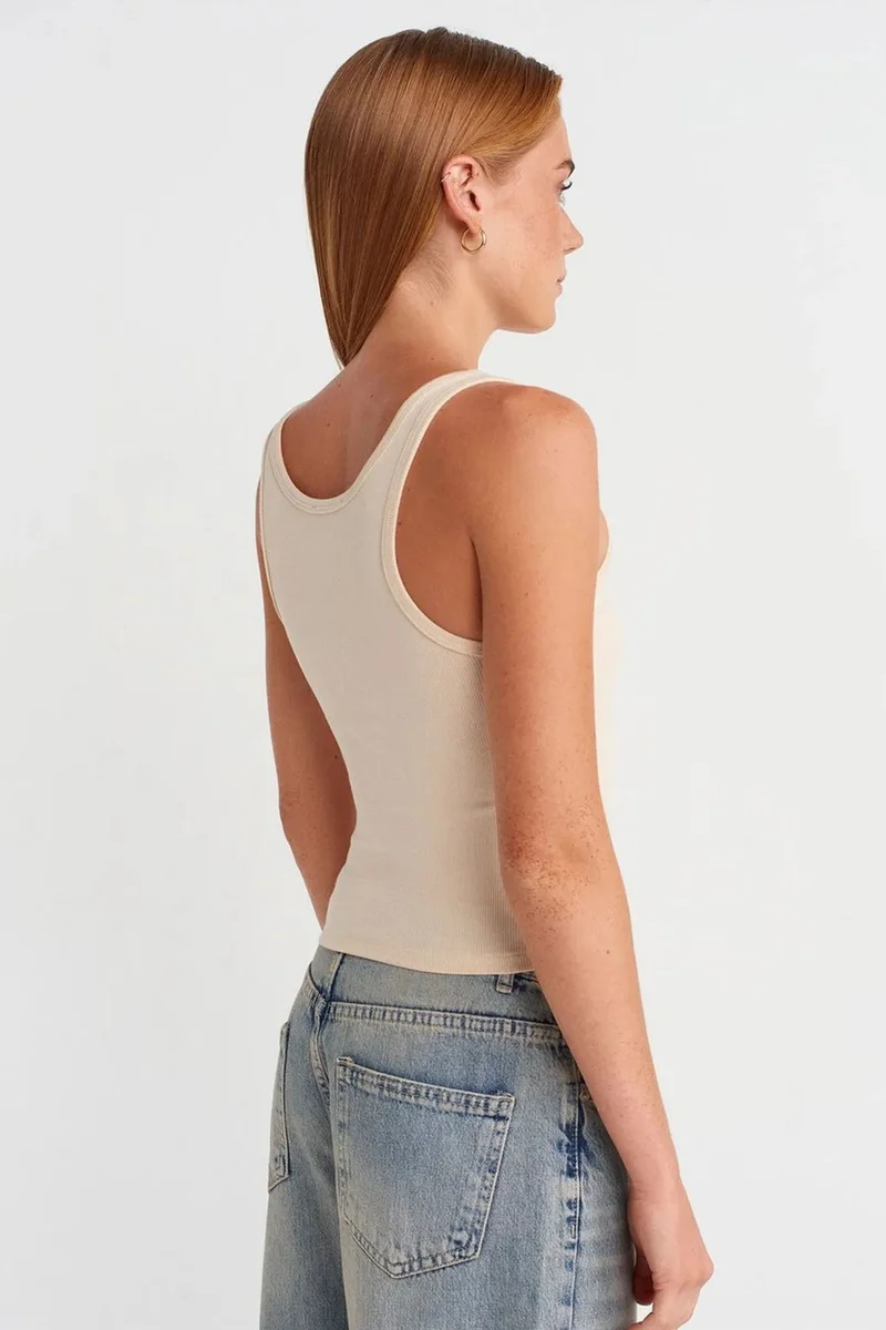 ديلفين DILVIN Slim Fit Crop Cami Blouse