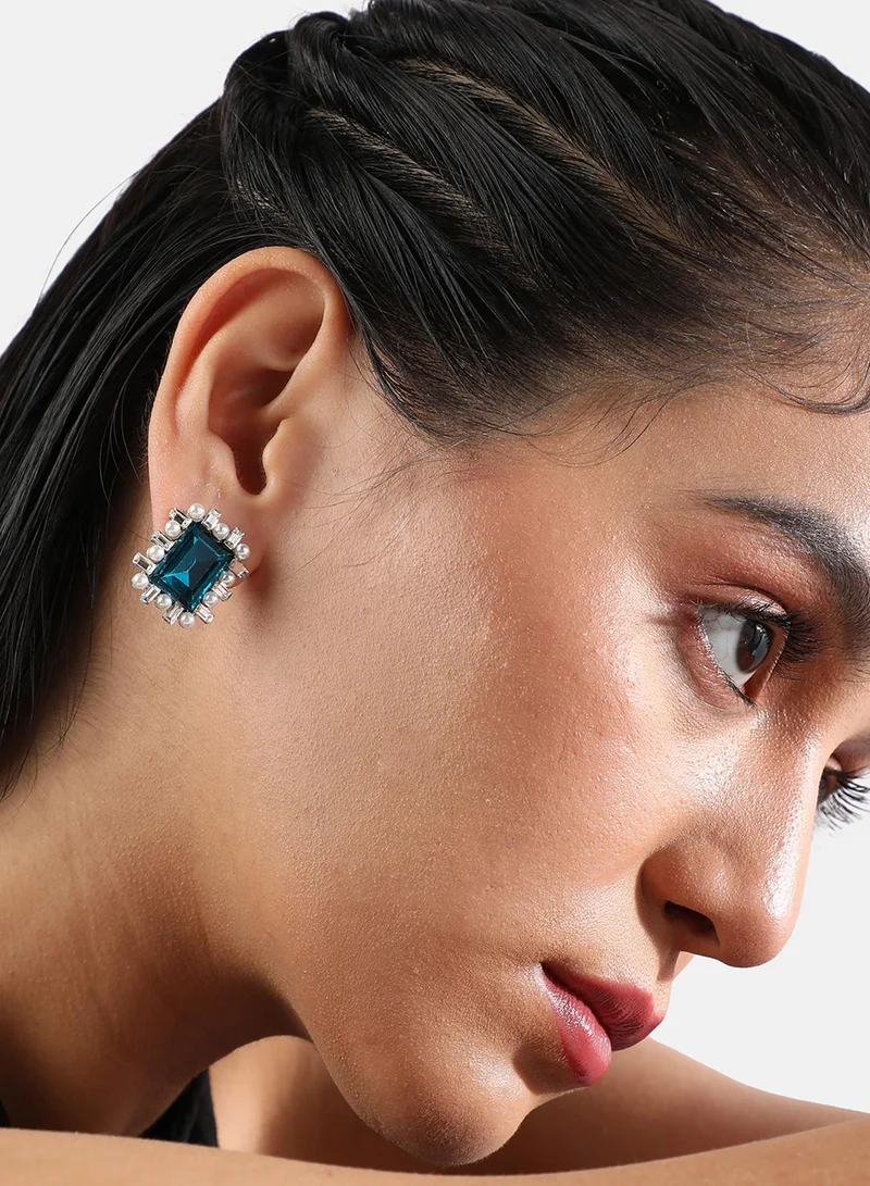 سوهي أقراط سواريه من الياقوت - التوباز الأزرق