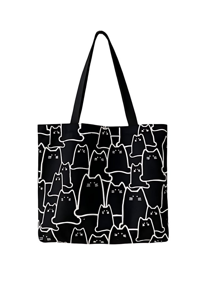 Girls' Cute Shopping Bag in Japanese and Korean style, Women's Large-capacity Shoulder Bag Side Bag Carry Bag, Canvas Material Artistic Handbag Tote Bags Clutch Bag for Ladies/College Students - Image 1