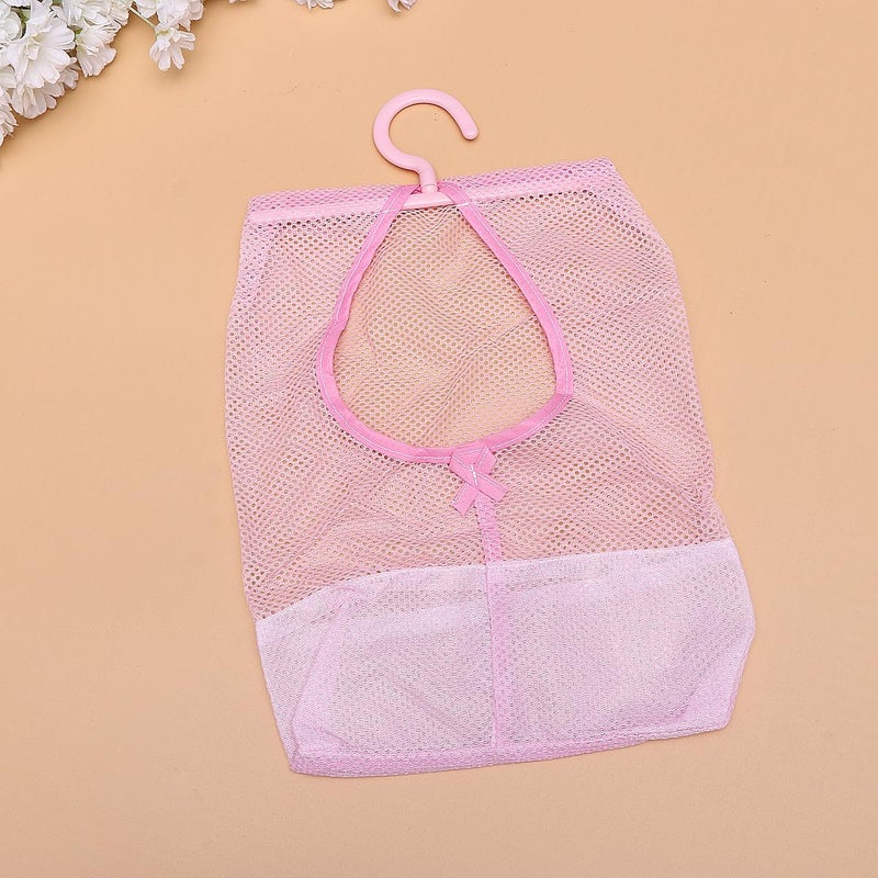 BESTonZON 3pcs Hanging Laundry Drying Net Bag Set, Multipurpose Pillow and Storage Nets for Bathroom and Balcony, Sturdy Mesh Organizer Bags in Green, Blue, and Pink - Image 5