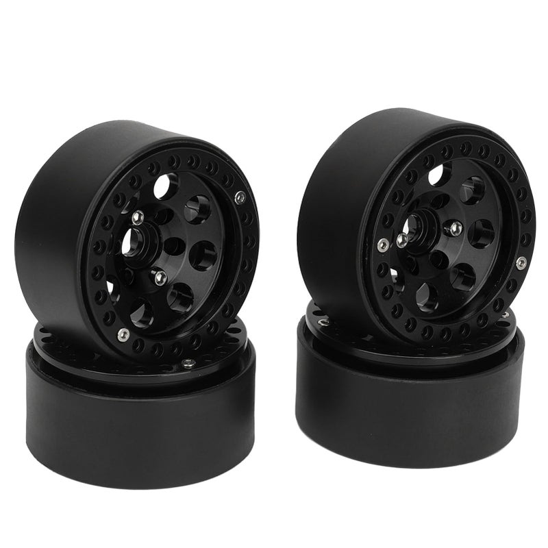 Aluminum Alloy Wheel Rim With Hard Plastic Tires For 1 10 RC Crawler Car Ti Color - Image 2