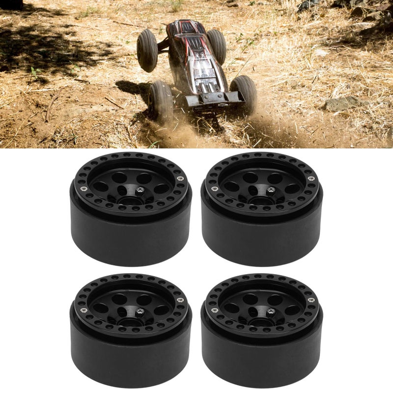 Aluminum Alloy Wheel Rim With Hard Plastic Tires For 1 10 RC Crawler Car Ti Color - Image 5