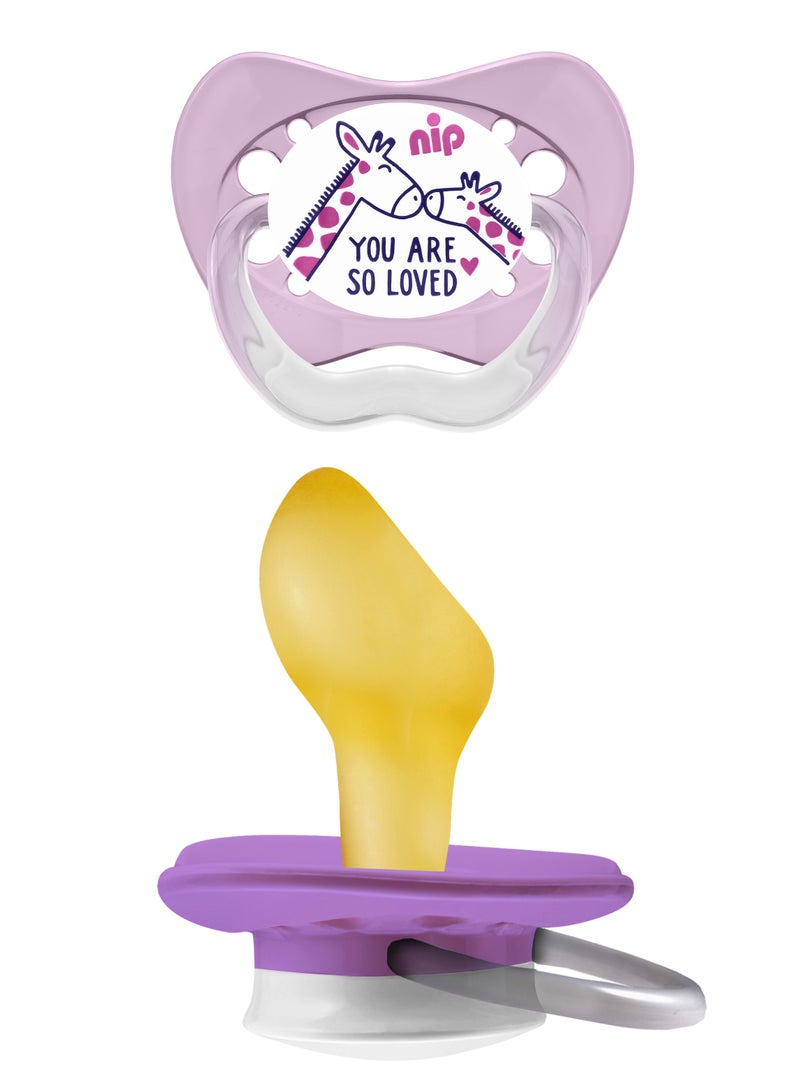 nip Family  Soothers, Latex, Giraffe And Koala, Anatomical Teats - Image 1