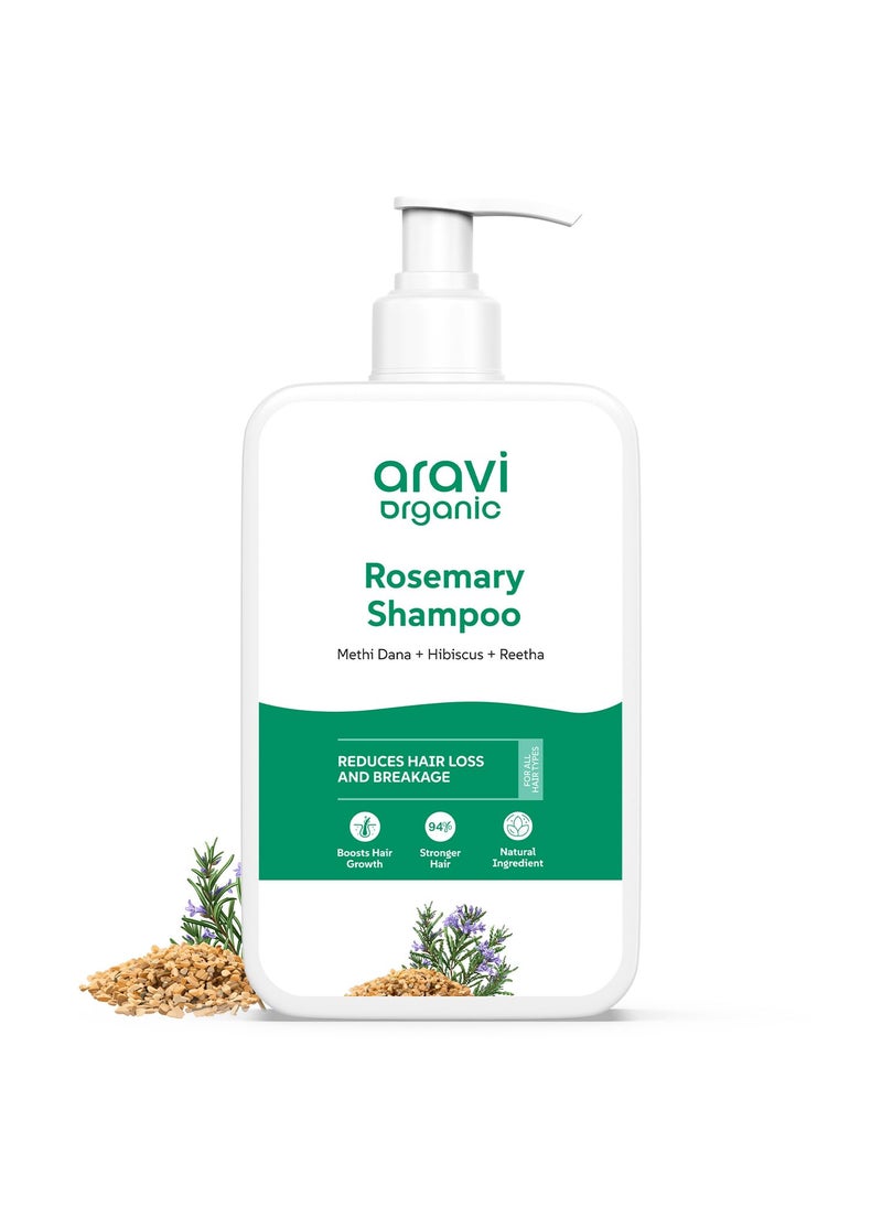 Aravi Organic Aravi Organic Rosemary Hair Growth Shampoo - Enriched With Rosemary, Green Tea & Caffeine - For All Hair Types - For Men & Women - Sulfate & Paraben Free - 6.7 FL Oz / 200 ml 